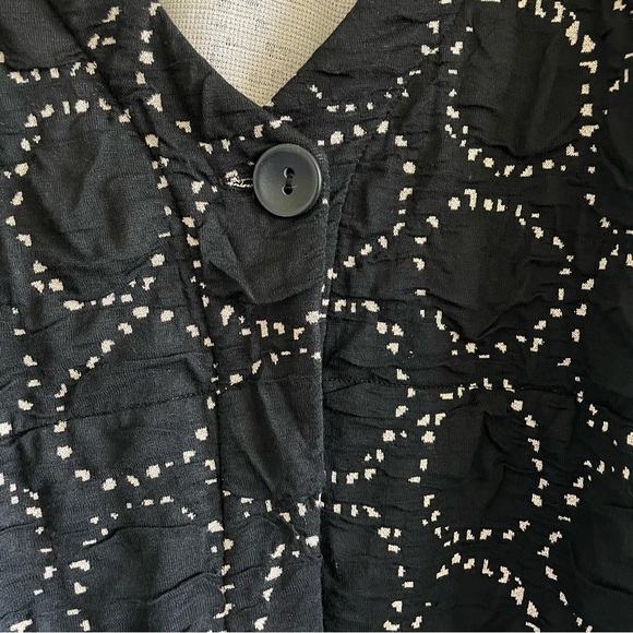 Lisa Bayne Jersey Knit Asymmetrical Long Sleeve Black Cardigan Top Size XXL - Picture 5 of 11